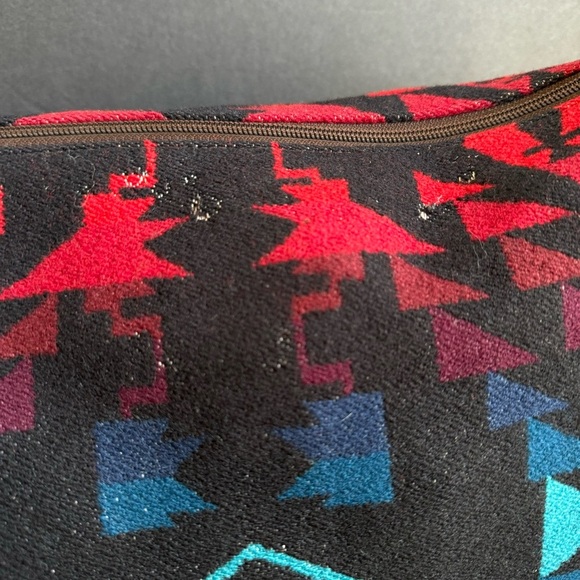 Pendleton Wool Shoulder Bag Navajo Print Multicolor Black Southwestern Western - Picture 8 of 16